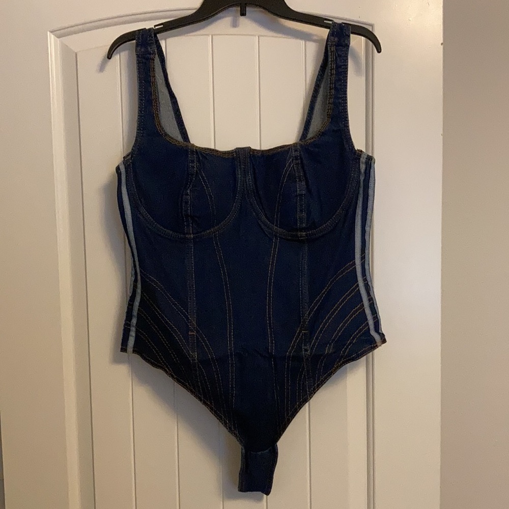 *SOLD*IVY PARK Denim Bodysuit - Picture 4 of 7